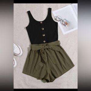 Belted Romper Tank
